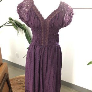 Renaissance Peasant Maiden Boho Cap Sleeve Dress